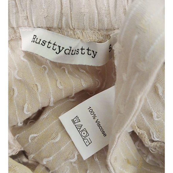 RUSTTYDUSTTY Southwestern Embroidered Tassel Crop Cami Top S - Picture 4 of 4